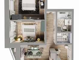 Продается 2-комнатная квартира ЖК Квартал Стрижи, 2 очередь, 58.9  м&sup2;, 9600700 рублей