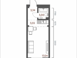 Продается 1-комнатная квартира ЖК Салют, 26.93  м&sup2;, 6059250 рублей