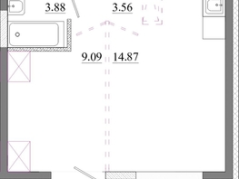 Продается 1-комнатная квартира ЖК Первый Ленинский квартал, Дом 6, 34.8  м&sup2;, 5185200 рублей