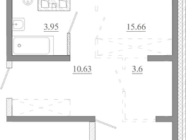 Продается 2-комнатная квартира ЖК Мега, дом 7, 63.76  м&sup2;, 7332400 рублей