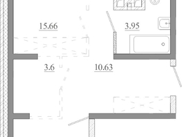 Продается 2-комнатная квартира ЖК Мега, дом 5, 63.76  м&sup2;, 7332400 рублей