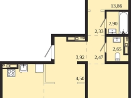 Продается 3-комнатная квартира ЖК 1661, 83.33  м&sup2;, 16874325 рублей