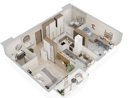 Продается 2-комнатная квартира  ЖиВой комплекс на Кузьмихе, 64.41  м&sup2;, 8950000 рублей