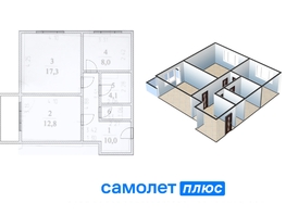 Продается 2-комнатная квартира Тухачевского ул, 53.9  м², 6290000 рублей