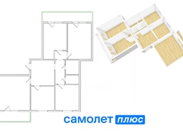 Продается 4-комнатная квартира Октябрьский пр-кт, 73.9  м², 8999999 рублей