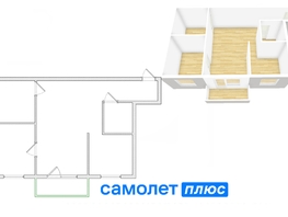 Продается 2-комнатная квартира Юрия Смирнова ул, 44.8  м², 4000000 рублей