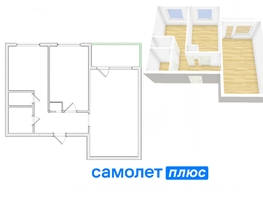 Продается 2-комнатная квартира Ленинградский пр-кт, 43.3  м², 5000000 рублей