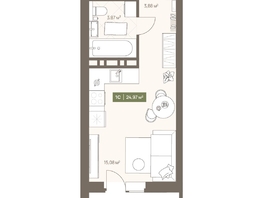 Продается Студия ЖК НОВА на Московском, 24.97  м&sup2;, 4929078 рублей