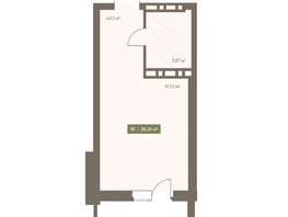 Продается Студия ЖК НОВА на Московском, 26.24  м&sup2;, 5127952 рублей