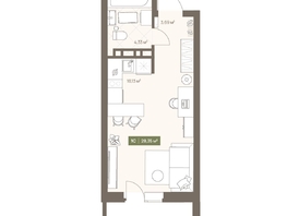 Продается Студия ЖК НОВА на Московском, 28.35  м&sup2;, 5324130 рублей