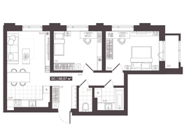 Продается 3-комнатная квартира  Жилой квартал «Моне», 68.67  м², 10018953 рублей