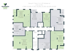 Продается 3-комнатная квартира ЖК Чемпион-парк, дом 2, 76.7  м&sup2;, 12463750 рублей