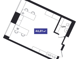 Продается Помещение АО GAGARIN CITY (Гагарин Сити), 46.81 м², 19690000 рублей