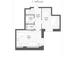 Продается 2-комнатная квартира ЖК Тетрис, корпус 2, 53 м², 8923750 рублей