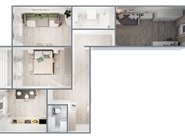 Продается 3-комнатная квартира ЖК Самоцветы, Бирюза дом 2, 82.2  м², 7800000 рублей