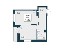 Продается 2-комнатная квартира ЖК Квартал на Игарской, дом 2 мон, 47.32 м², 6600000 рублей