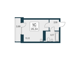 Продается Студия ЖК Квартал на Игарской, дом 2 мон, 26.34 м², 5200000 рублей