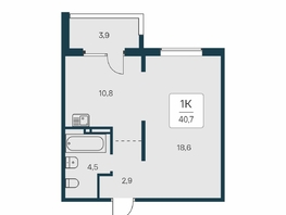 Продается 1-комнатная квартира ЖК Квартал на Игарской, дом 3 пан, 40.7 м², 5250000 рублей