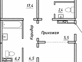 Продается 3-комнатная квартира ЖК Квартет, дом Дуэт, 86.7 м², 7750000 рублей