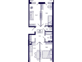 Продается 3-комнатная квартира ЖК Gorizont (Горизонт), 81.3 м², 10100000 рублей