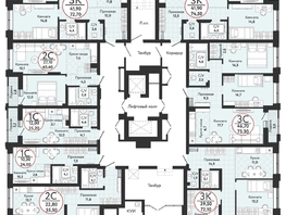 Продается 3-комнатная квартира ЖК Одоевский, дом 3, 72.1  м², 7718700 рублей