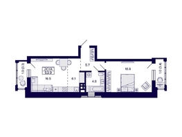 Продается 2-комнатная квартира ЖК Grando (Грандо), 53.9  м², 9600000 рублей