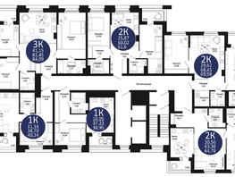 Продается 3-комнатная квартира ЖК Первый на Рябиновой, 84.09  м², 9725665 рублей