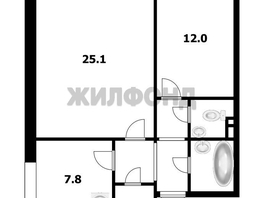 Продается 2-комнатная квартира В. Высоцкого ул, 56.8 м², 4900000 рублей