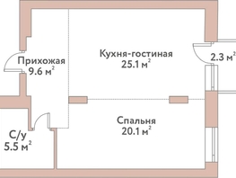 Продается 2-комнатная квартира ЖК Флора и Фауна, 18а, 60.3  м&sup2;, 15300000 рублей