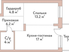 Продается 2-комнатная квартира ЖК Флора и Фауна, 18а, 45.2  м&sup2;, 16100000 рублей