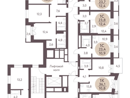 Продается 2-комнатная квартира ЖК Зеленый город, дом 1, 64.2 м², 8839500 рублей