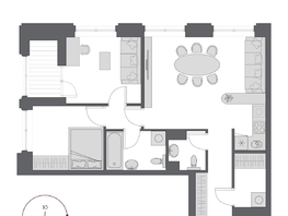 Продается 3-комнатная квартира ЖК Дом Нобель, 70.5  м², 16000000 рублей