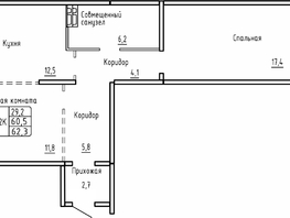 Продается 2-комнатная квартира ЖК Самоцветы, Бирюза дом 2, 62.3  м², 7125000 рублей
