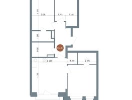Продается 4-комнатная квартира ЖК 19/56 Кварталы Телецентра, сек 6, 76.87  м², 13700000 рублей
