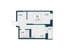 Продается 1-комнатная квартира ЖК Квартал на Игарской, дом 2 мон, 37.61  м², 5800000 рублей