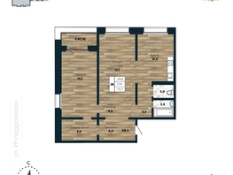 Продается 2-комнатная квартира ЖК Галактика, дом 4 Марс, 73.7  м², 9750000 рублей