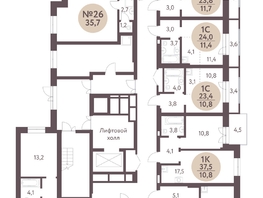 Продается 3-комнатная квартира ЖК Зеленый город, дом 1, 78.7 м², 8818200 рублей
