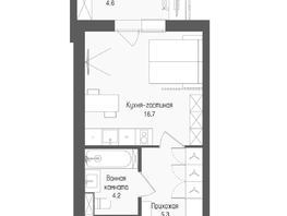 Продается Студия ЖК Тетрис, корпус 2, 27.7  м&sup2;, 6101550 рублей