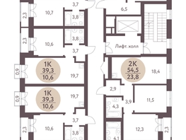 Продается 2-комнатная квартира ЖК Зеленый город, дом 1, 54.8 м², 6859300 рублей