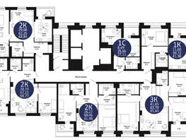 Продается 2-комнатная квартира ЖК Первый на Рябиновой, 61.98 м², 7835500 рублей