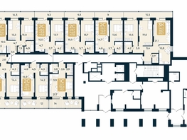 Продается 2-комнатная квартира ЖК Первый на Есенина, дом 3, 46.3 м², 7195000 рублей