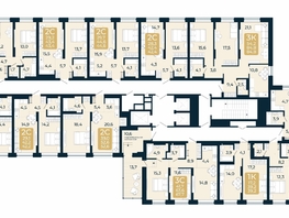 Продается 2-комнатная квартира ЖК Первый на Есенина, дом 3, 52.6 м², 8919600 рублей