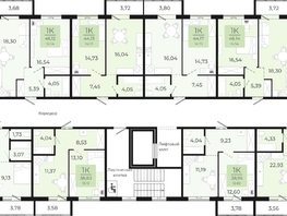 Продается 1-комнатная квартира ЖК Новый парк, II этап дом 2, 44.17 м², 4738400 рублей