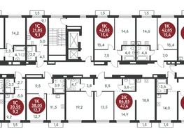 Продается 1-комнатная квартира ЖК Скандинавские кварталы, дом 1, 42.05 м², 5892600 рублей