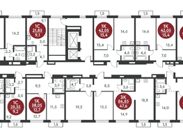 Продается 2-комнатная квартира ЖК Скандинавские кварталы, дом 1, 70.05 м², 9106100 рублей