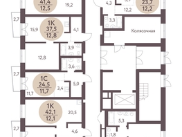 Продается 2-комнатная квартира ЖК Зеленый город, дом 1, 72.9 м², 8763200 рублей