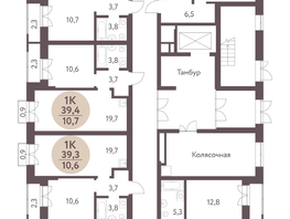Продается 1-комнатная квартира ЖК Зеленый город, дом 1, 38.5 м², 5106800 рублей