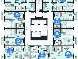 Продается 1-комнатная квартира ЖК Семейный квартал, дом 3, 42.39 м², 5003900 рублей