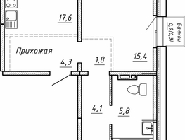 Продается 2-комнатная квартира ЖК Гренландия, Лес дом №5, 64.4  м², 8090000 рублей