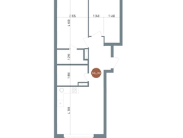 Продается 3-комнатная квартира ЖК 19/56 Кварталы Телецентра, сек 6, 56.3  м², 9390000 рублей